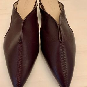 COS NWOB Brown Leather Mules